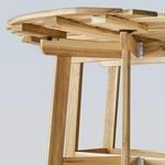 Стол-трансформер + 4 стула, для улицы ASKHOLMEN IKEA, цвет foldable acacia/klösan dark blue - фото 4