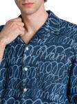 Рубашка Scribble Denim Camp Marni, цвет Blue Kyanite - фото 4
