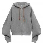 Толстовка с капюшоном на молнии LOEWE, серый - фото 3