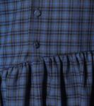 Платье из твила в клетку Rokh, Navy Check - фото 4