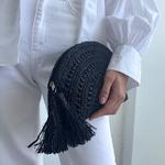 Голубой клатч Moon из рафии Adornia - фото 2