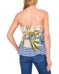 Топ CeCe Spaghetti Strap Floral Printed Top, цвет Eggnog - фото 2