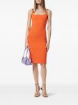 Платье Versace с круглым вырезом, оранжевый - фото 2