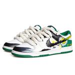 Nike Кроссовки Dunk Low Unisex черные белые зеленые - фото 4