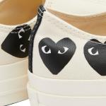 Кроссовки Comme Des Garçons Play X Converse Multi Heart Low, бежевый - фото 4