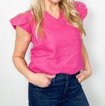 Топ Carrie ярко-розовый MELISSA NEPTON - фото