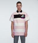Поло в полоску с принтом камеры Prada, Bianco + Rosa - фото 3
