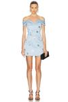 Платье с пайетками и ромашками Marc Jacobs, Sky Blue - фото