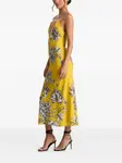 Платье миди с цветочным принтом alice + olivia, желтый - фото 3