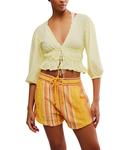 Блуза Free People Lets Go Blouse, Summertime Lemonade - фото