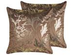 Подушка Beliani 2 шт DAFFODIL, 45x45x45 см цвет braun/gold - фото