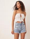 Гламурные джинсовые шорты в винтажном стиле Glamorous - фото 2