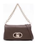LIU JO средняя сумка LaPuffy на цепочке, коричневый - фото