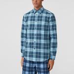 Рубашка мужская синяя Burberry, синий - фото 4