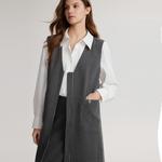 ELLE Платье без рукавов Women's Medium Gray - фото 4