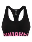 Спортивный бюстгальтер с логотипом Dsquared2, черный - фото