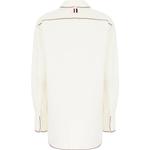 Рубашка с логотипом и полосками THOM BROWNE, белый - фото 3