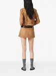 Юбка мини с карманами MIU MIU, коричневый - фото 3
