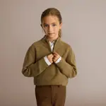 Детский свитер с половинной молнией Verhunt, коричневый - фото 2