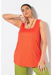 Топ Ulla Popken SQUARE NECK TANK, Orange - фото 4