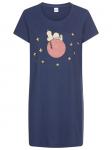 Ночная рубашка темно-синего цвета с принтом Peanuts - фото