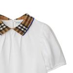 Футболка детская Burberry с руквами-фонариками, белый - фото 4