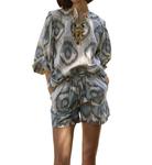 Боксеры-шорты в синем геометрическом узоре Punicana - фото