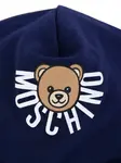 Шапка бини с принтом Moschino Kids, синий - фото 3