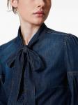 TWINSET джинсовая рубашка с бантом, синий - фото 5