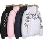 Худи на молнии из искусственного меха Supreme, светло-розовый - фото 5