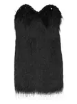 Платье мини с бахромой Amen, черный - фото