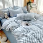 Antarctic Пододеяльник 220х240 см, плотный флис, клетка сине-серая - фото 6