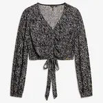 Блуза Superdry Vintage Tie Front, черный - фото 3