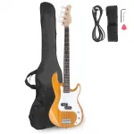 Электрогитара Glarry GP бас желтая - фото 6