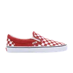 Шлепанцы Vans Classic Slip-On Checkerboard - Bossa Nova, красный - фото
