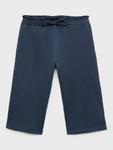 Детские хлопковые брюки свободного кроя Mango, Navy - фото 3