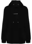 Худи с вышитым логотипом Lanvin, черный - фото