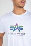 Футболка Alpha Industries Basic Rainbow Ref. T-Shirt, белый - фото 3