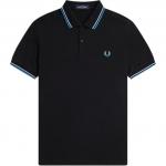 FRED PERRY Поло мужское black/blue - фото