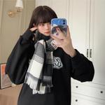 Вязаный шарф унисекс, Gray, Houndstooth Box - фото 5