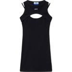 OFF-WHITE OFF WHITE логотип принт мини-платье с вырезами - фото 3