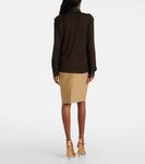 Джерси топ Tom Ford, темно-коричневый - фото 3