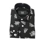 Мальчиковая рубашка с коротким рукавом slim fit в цветочный принт Elie Balleh - фото