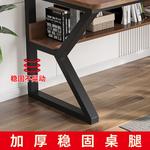 Компьютерный стол Xinmeikai с полкой, черная рама + карбоновая столешница, 160x60x74 см - фото 4