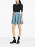 Джинсовая юбка мини со складками ROTATE BIRGER CHRISTENSEN, синий - фото 2