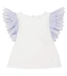 Хлопковый топ Chloé Kids, белый - фото
