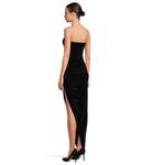 Платье Norma Kamali Strapless Side Drape Gown, Black 1 - фото 3
