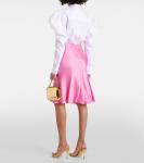 Атласная юбка миди Stella Mccartney, розовый - фото 3