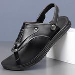 EGCHI Пляжные сандалии Men's Black/Brown/Yellow - фото 7