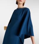 Платье Amarella из крепа с декором Safiyaa, Peacock With Multi Brights - фото 4